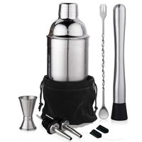 Retro Solid Color Stainless Steel Cocktail Shaker 1 Set main image 1