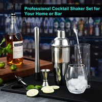 Retro Solid Color Stainless Steel Cocktail Shaker 1 Set main image 2