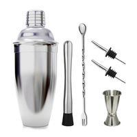 Retro Solid Color Stainless Steel Cocktail Shaker 1 Set sku image 2