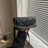 Women's Pu Leather Solid Color Vintage Style Square Flip Cover Shoulder Bag Crossbody Bag main image 5