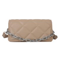 Women's Pu Leather Solid Color Vintage Style Square Flip Cover Shoulder Bag Crossbody Bag sku image 1
