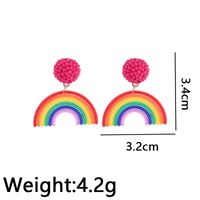 1 Pair Cute Sweet Rainbow Plastic Resin Drop Earrings main image 3
