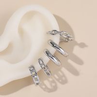 5 Pieces Set Hip-hop Punk Round Solid Color Plating Alloy Ear Cuffs main image 4