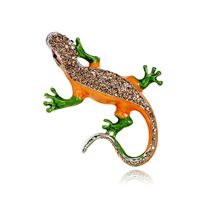 Retro Lizard Alloy Inlay Rhinestones Unisex Brooches sku image 2