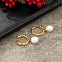 1 Pair Vacation Starfish Shell Plating Inlay Stainless Steel Imitation Pearl Zircon Gold Plated Drop Earrings main image 6