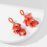 1 Pair Vacation Petal Alloy Chiffon Drop Earrings sku image 1