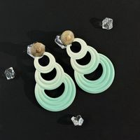 1 Pair Ig Style Exaggerated Circle Gradient Color Alloy Drop Earrings main image 4