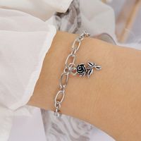 Simple Style Shiny Heart Shape Flower Butterfly Alloy Plating Inlay Artificial Gemstones Artificial Crystal Artificial Diamond Gold Plated Silver Plated Women's Bracelets main image 6