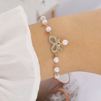 Style Simple Brillant Forme De Cœur Fleur Papillon Alliage Placage Incruster Pierres Précieuses Artificielles Cristal Artificiel Diamant Artificiel Plaqué Or Plaqué Argent Femmes Bracelets sku image 6