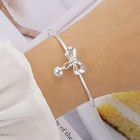 Simple Style Shiny Heart Shape Flower Butterfly Alloy Plating Inlay Artificial Gemstones Artificial Crystal Artificial Diamond Gold Plated Silver Plated Women's Bracelets sku image 3