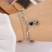Simple Style Shiny Heart Shape Flower Butterfly Alloy Plating Inlay Artificial Gemstones Artificial Crystal Artificial Diamond Gold Plated Silver Plated Women's Bracelets sku image 8