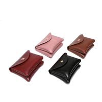 Unisex Solid Color Pu Leather Flip Cover Coin Purses main image 5