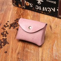 Unisex Solid Color Pu Leather Flip Cover Coin Purses sku image 3