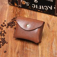 Unisex Solid Color Pu Leather Flip Cover Coin Purses sku image 4