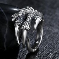 Retro Claw Alloy Plating Men's Open Ring main image 6