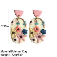 1 Pair Vacation Pastoral Flower Soft Clay Drop Earrings main image 5
