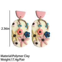 1 Paire Vacances Pastorale Fleur Argile Molle Boucles D'oreilles main image 5