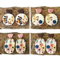 1 Pair Vacation Pastoral Flower Soft Clay Drop Earrings main image 1