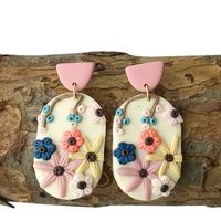 1 Pair Vacation Pastoral Flower Soft Clay Drop Earrings main image 4