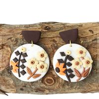 1 Pair Vacation Pastoral Flower Soft Clay Drop Earrings main image 2