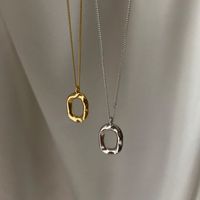 Simple Style Square Copper Pendant Necklace main image 1