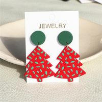1 Pair Modern Style Christmas Tree Arylic Drop Earrings main image 5