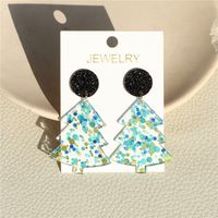 1 Pair Modern Style Christmas Tree Arylic Drop Earrings main image 4