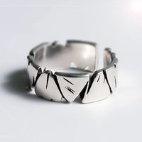 Retro Solid Color Copper Plating Silver Plated Open Ring main image 1