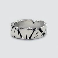 Retro Solid Color Copper Plating Silver Plated Open Ring sku image 1