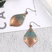 1 Pair Retro Ethnic Style Geometric Plating Alloy Drop Earrings main image 3