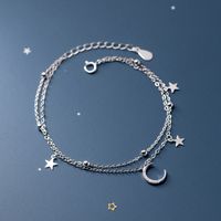 Einfacher Stil Stern Mond Kupfer Überzug Versilbert Armbänder main image 5
