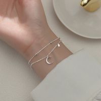 Simple Style Star Moon Copper Plating Silver Plated Bracelets main image 4