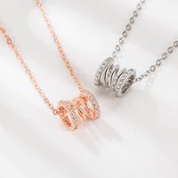 Simple Style Commute Round Copper Plating Inlay Zircon Rose Gold Plated White Gold Plated Necklace main image 1
