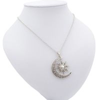 Retro Star Moon Alloy Plating Women's Pendant Necklace main image 5