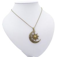 Retro Star Moon Alloy Plating Women's Pendant Necklace main image 4