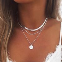 Casual Simple Style Flower Alloy Plating Women's Layered Necklaces main image 1