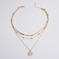 Casual Simple Style Flower Alloy Plating Women's Layered Necklaces main image 2