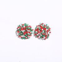 1 Pair Ig Style Casual Colorful Beaded Alloy Glass Bead Ear Studs main image 1