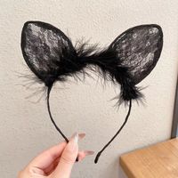 Cute Cat Ears Cloth Hair Band sku image 1