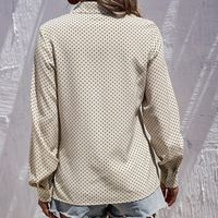 Women's Blouse Long Sleeve Blouses Embroidery Button Casual Elegant Simple Style Embroidery Polka Dots main image 2