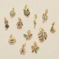 Ig Style Geometric Copper Plating Inlay Zircon Charms Jewelry Accessories main image 1