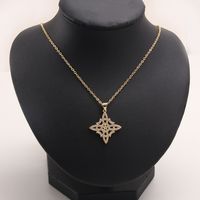Casual Geometric Copper Plating Inlay Zircon Gold Plated Pendant Necklace main image 2