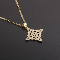 Casual Geometric Copper Plating Inlay Zircon Gold Plated Pendant Necklace main image 3