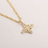 Casual Geometric Copper Plating Inlay Zircon Gold Plated Pendant Necklace sku image 1
