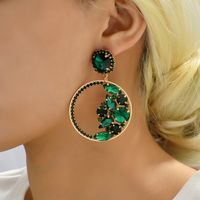 1 Pair Elegant Glam Formal Round Inlay Copper Alloy Rhinestones Drop Earrings main image 10