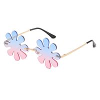 Hip-hop Funny Flower Pc Special-shaped Mirror Frameless Women's Sunglasses main image 3