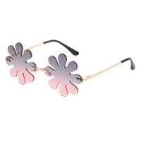 Hip-hop Funny Flower Pc Special-shaped Mirror Frameless Women's Sunglasses main image 2