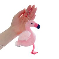 Cute Animal Flamingo Pp Cotton Women's Bag Pendant Keychain main image 5