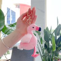 Cute Animal Flamingo Pp Cotton Women's Bag Pendant Keychain sku image 4