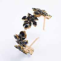 Baroque Style Flower Glass Plating Diamond Hair Band sku image 4